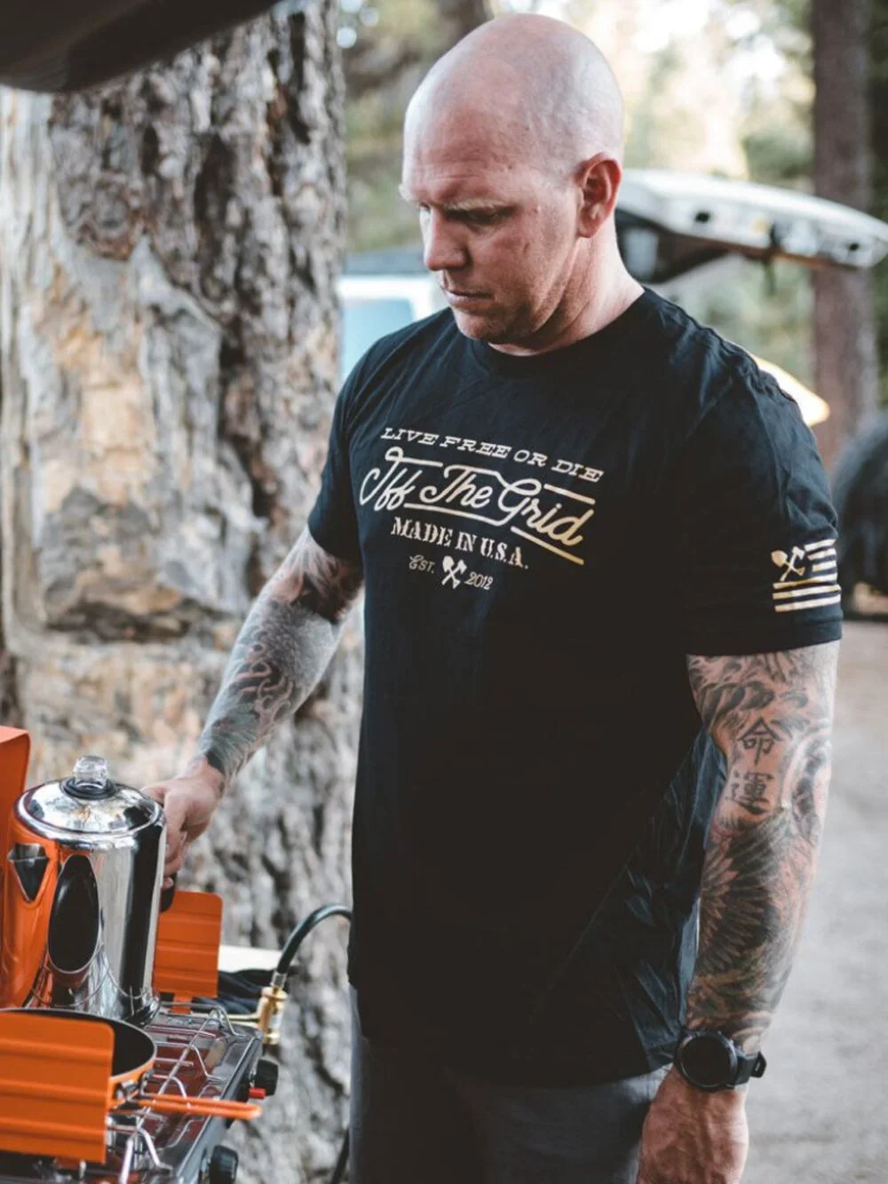 Off The Grid Surplus A Train Tee Shirt - Natural - Picture 5 of 7